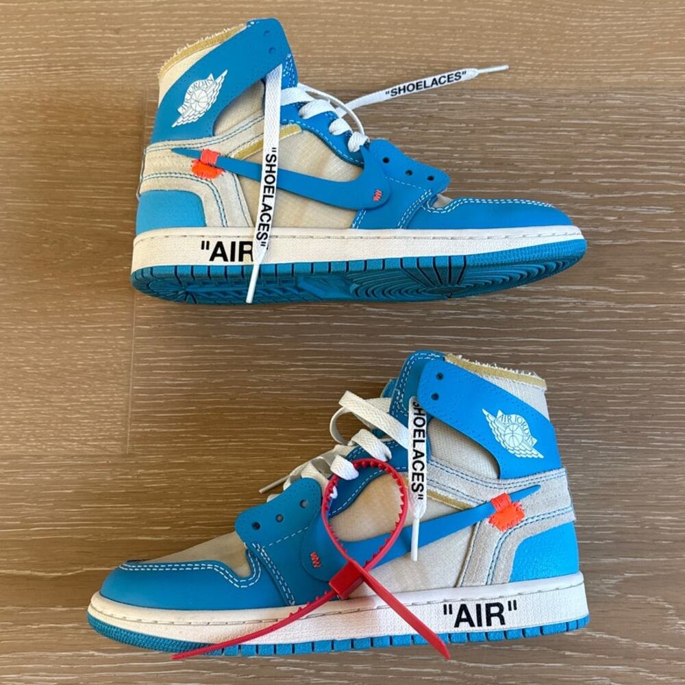 Nike x Off White Air Jordan 1 Retro High Sneakers Size Mens's US 5.5 Blue White